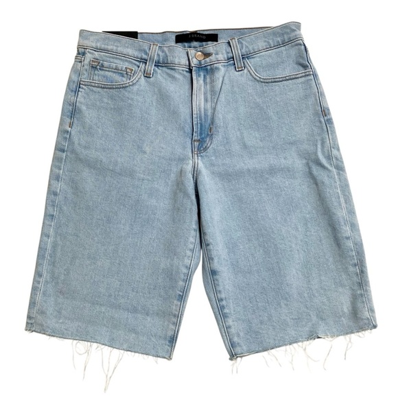 J Brand Light Blue Gigi Wash Relaxed Bermuda Denim Shorts Size 27 NWT - Picture 5 of 15